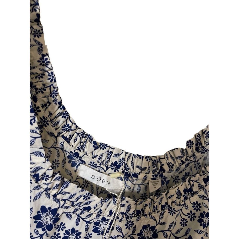 Doen Blue and White Floral Midi Dress - Picture 10 of 16